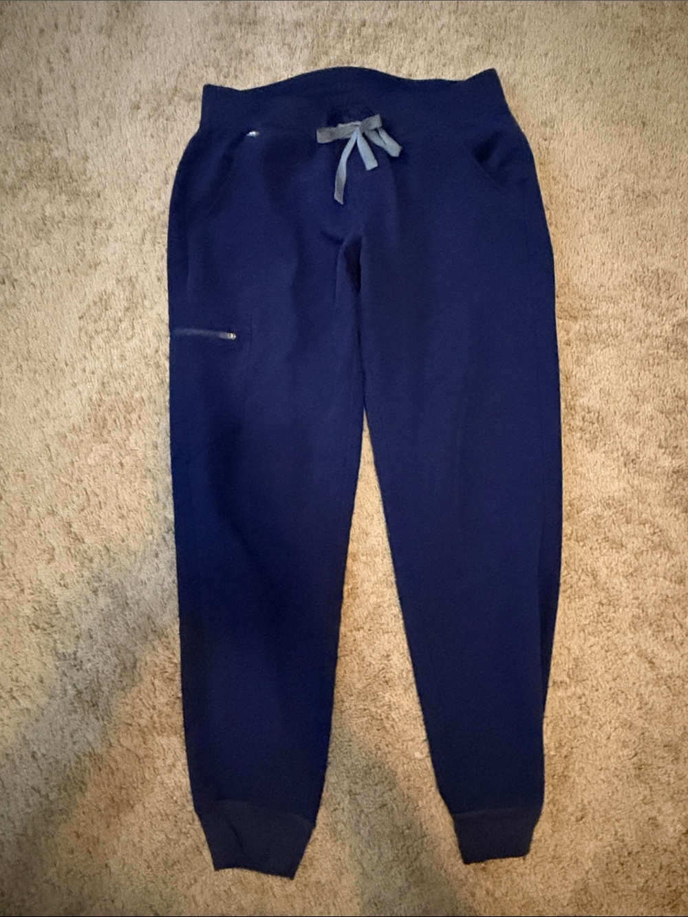 Figs, navy blue jogger style, scrub pants, size medium